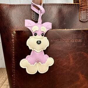Lavender Dog Purse Charm Schnauzer Bag Charm Purse Dog lover Gift NEW